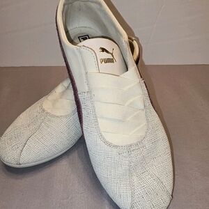 Puma Women's Eskiva Boxing Low Top Trainer -Sz 10 Burgundy/Gold accents RARE EUC